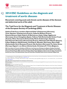 2014 ESC Guidelines on the diagnosis and treatment of aortic