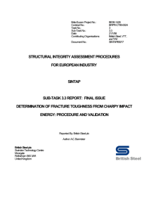 Determination of fracture toughness from Charpy impact