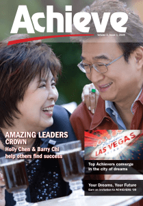 amazing leaders - Amway Achieve Magazine