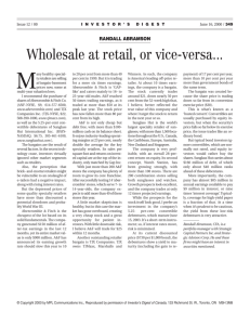 Wholesale at retail, or vice-versa