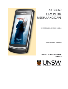 Film in the Media Landscape - School of the Arts & Media