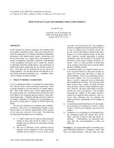 how to build valid and credible simulation models