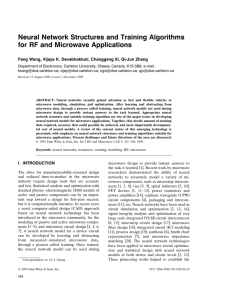 Neural Network Structures and Training Algorithms for RF and