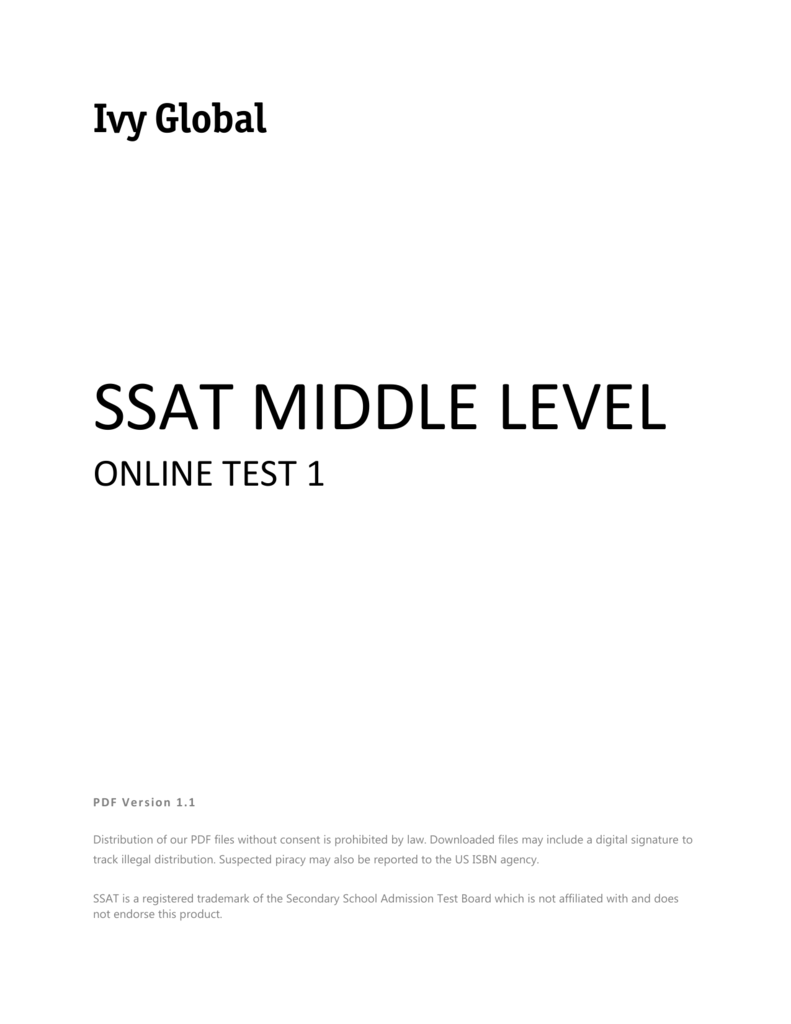 Ssat Middle Level Score Conversion Chart