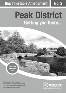 Peak District bus timetable