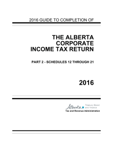 Guide to AT1 Alberta - Alberta Treasury Board and Finance