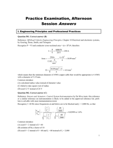 Practice Examination, Afternoon Session Answers