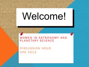 women in astronomy and planetary science discussion hour dps 2013
