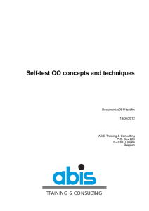 Self-test OO concepts and techniques