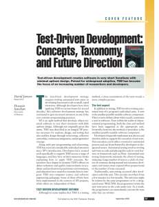 Test-Driven Development:Concepts, Taxonomy,and Future Direction