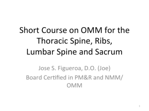 Short Course on OMM for the Thoracic Spine, Ribs