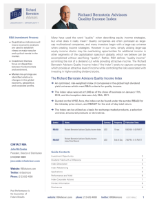 Richard Bernstein Advisors Quality Income Index