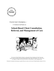 School-Based Client Consultation, Referral, and Management of Care