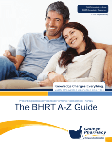 The BHRT AZ Guide - College Pharmacy