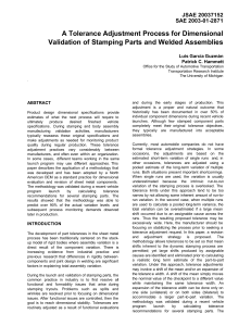 A Tolerance Adjustment Process for Dimensional Validation of
