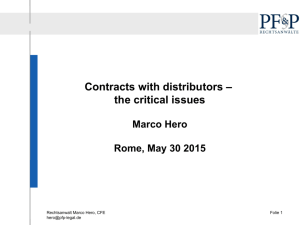 HERO Marco - Contracts with distributors