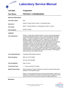 Protein C Chromogenic