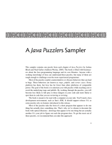 A Java Puzzlers Sampler
