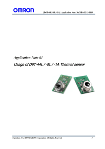 Usage of MEMS Thermal Sensor D6T-8L-06 / D6T-44L-06