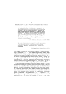 thermodynamic properties of mixtures - beck