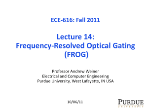 ECE-616: Fall 2011 Lecture 14: Frequency