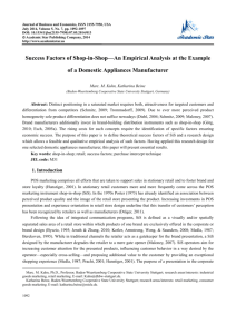 Success Factors of Shop-in-Shop—An Empirical Analysis at the