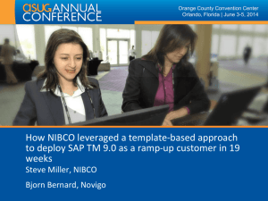 4102 How NIBCO leveraged TemplateBased Approach