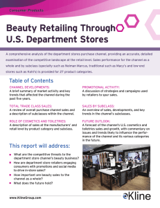 Beauty Retailing Through U.S. Department Stores