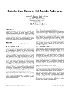 Control of Micro Mirrors for High Precision Performance