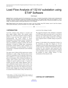 Load Flow Analysis of 132 kV substation using ETAP Software