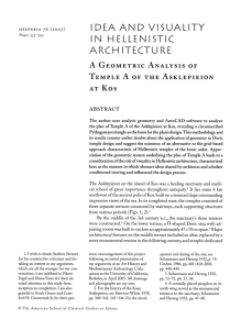 Idea and Visuality in Hellenistic Architecture: A Geometric Analysis