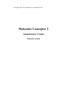 Molecular Conceptor Administrator Guide