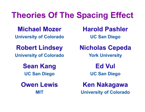 Theories Of The Spacing Effect