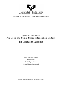 An Open and Social Spaced Repetition System for Language