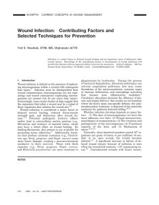 Wound Infection: Contributing Factors and Selected Techniques for