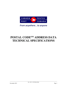 postal codeom address data technical specifications