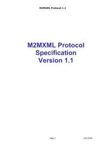 M2M XML Protocol Documentation