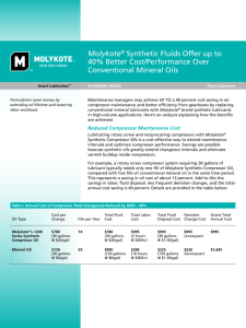 Molykote® Synthetic Fluids Offer up to 40% Better Cost/Performance