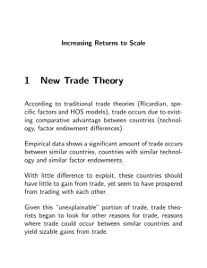 1 New Trade Theory