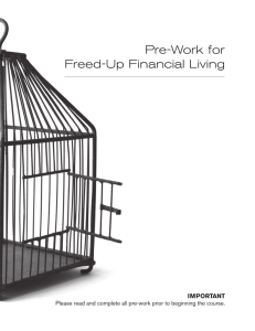 Pre-Work for Freed-Up Financial Living