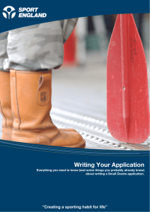 Writing Your Application