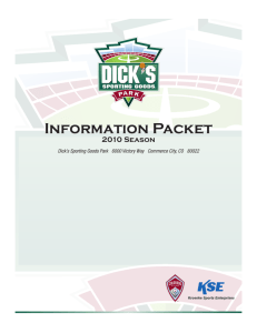 Information Packet - Dick's Sporting Goods Park