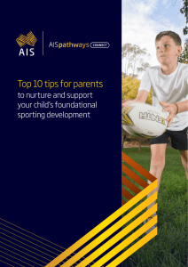 Top 10 tips for parents - Australian Sports Commission