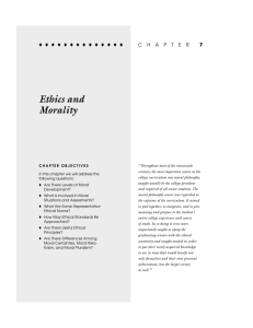 Ethics and Morality - Philosophy and Religion