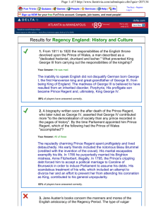 Results for Regency England: History and Culture
