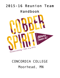 Volunteer Handbook - Concordia College
