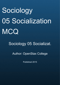 Sociology 05 Socializat.