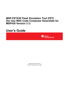 MSP-FET430 Flash Emulation Tool (FET