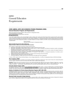 General Education Requirements