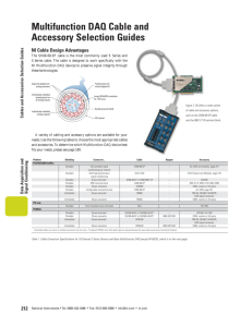 Multifunction DAQ Cable and Accessory Selection Guides